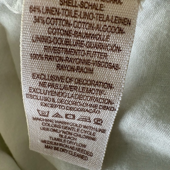 Free People Peach Pie Midi Dress Small White floral lined Ruffle Sleeve Crochet - Picture 12 of 12